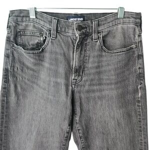 Lands End Square Rigger Mens 31 Traditional Fit Straight Leg Gray Jeans 518352